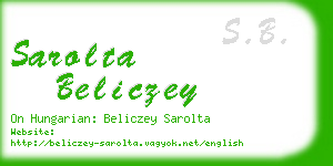 sarolta beliczey business card